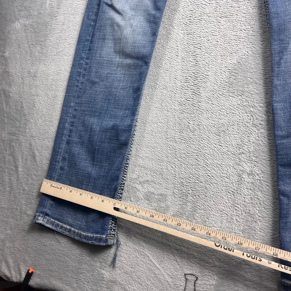 BKE Jake Straight Leg Jeans Men 32R Medium Wash Denim Blue Contrast Stitch 32x31
